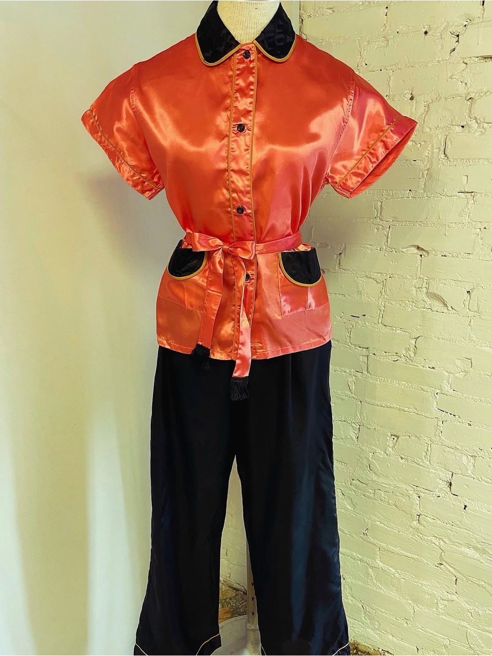1940s Satin Lounge Ensemble